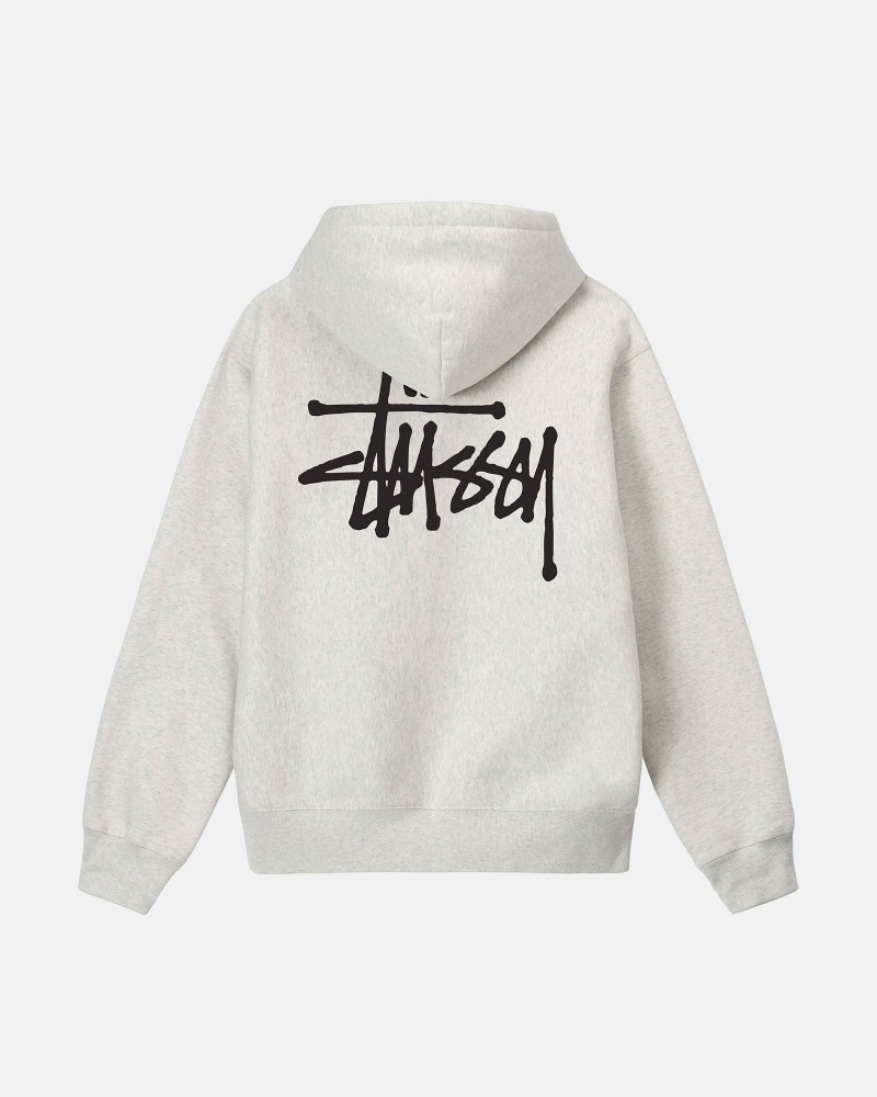 Beige Men\'s Stussy Basic Hoodies | AU0000009