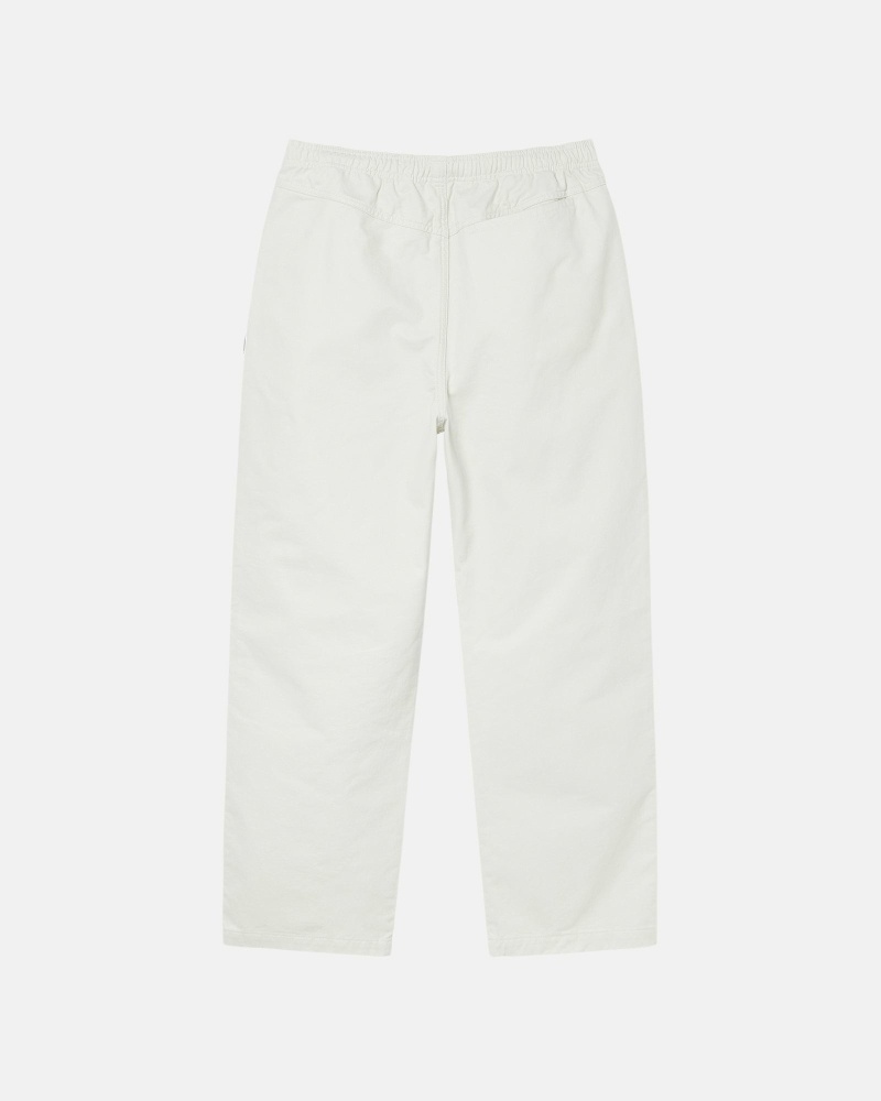 Beige Men's Stussy Brushed Beach Pants | AU0000542