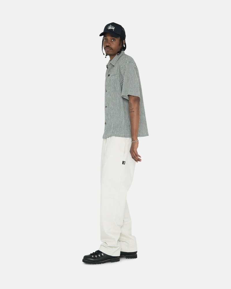 Beige Men's Stussy Brushed Beach Pants | AU0000542