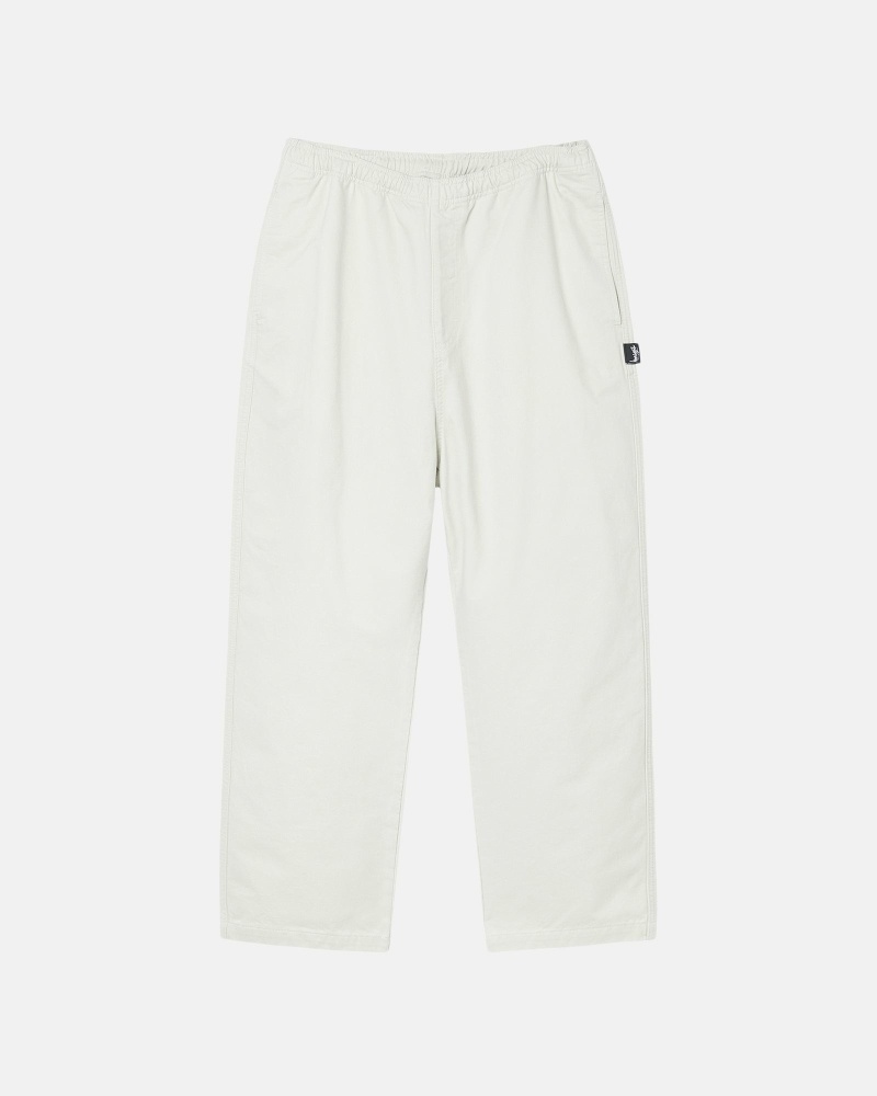 Beige Men\'s Stussy Brushed Beach Pants | AU0000542