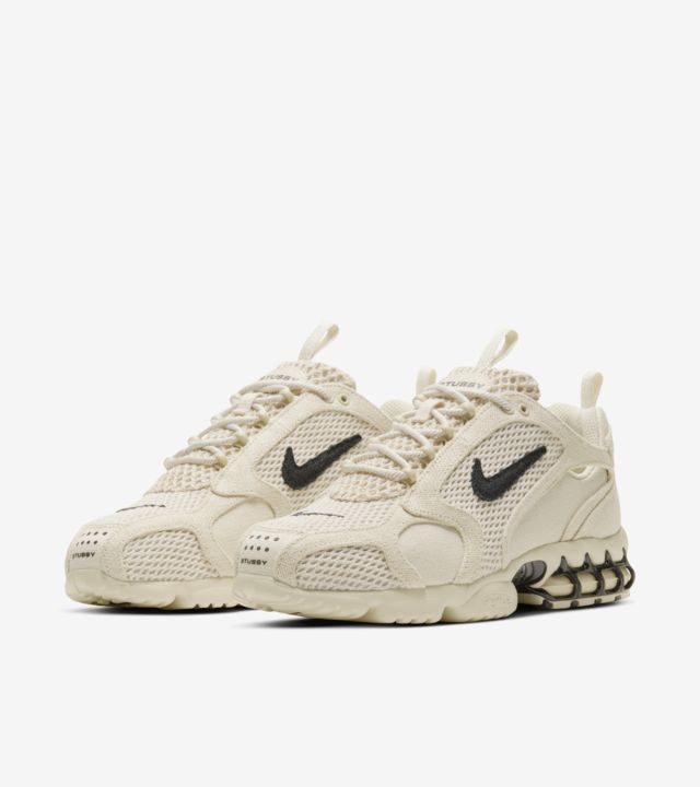 Beige Unisex Stussy & Nike Air Zoom Spiridon Cage 2 Fossil Shoes | AU0000610