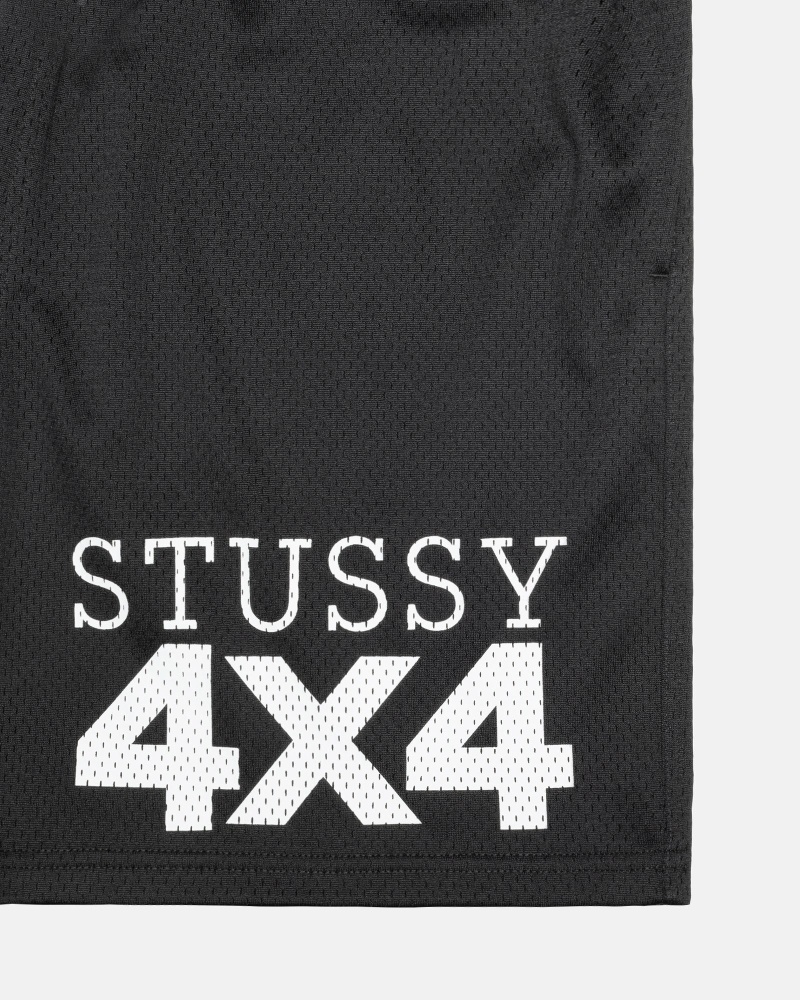 Black Men's Stussy 4X4 Mesh Short Shorts | AU0000617