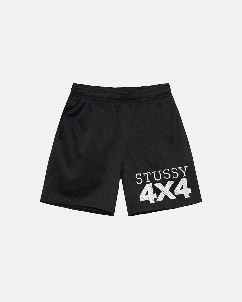 Black Men\'s Stussy 4X4 Mesh Short Shorts | AU0000617