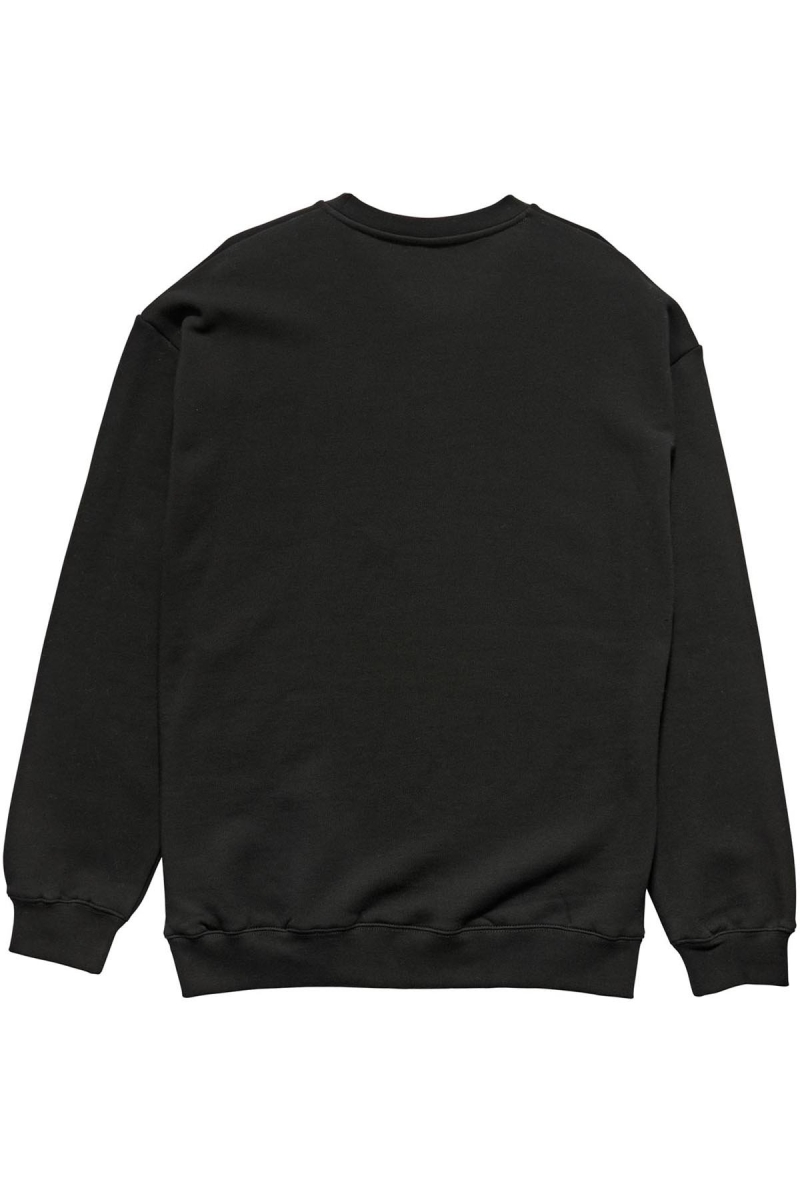 Black Men's Stussy Copyright Crown Crew Sweaters | AU0000828