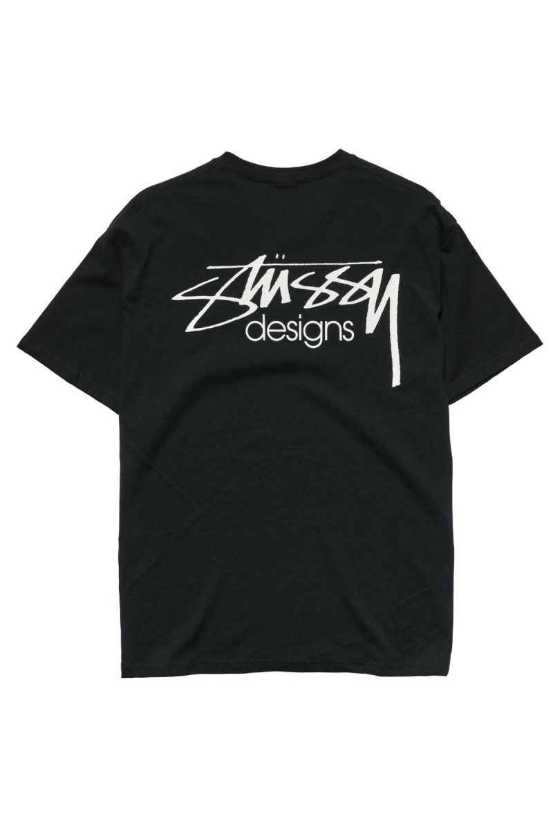 Black Men's Stussy Designs SS Tee Sportswear | AU0000757