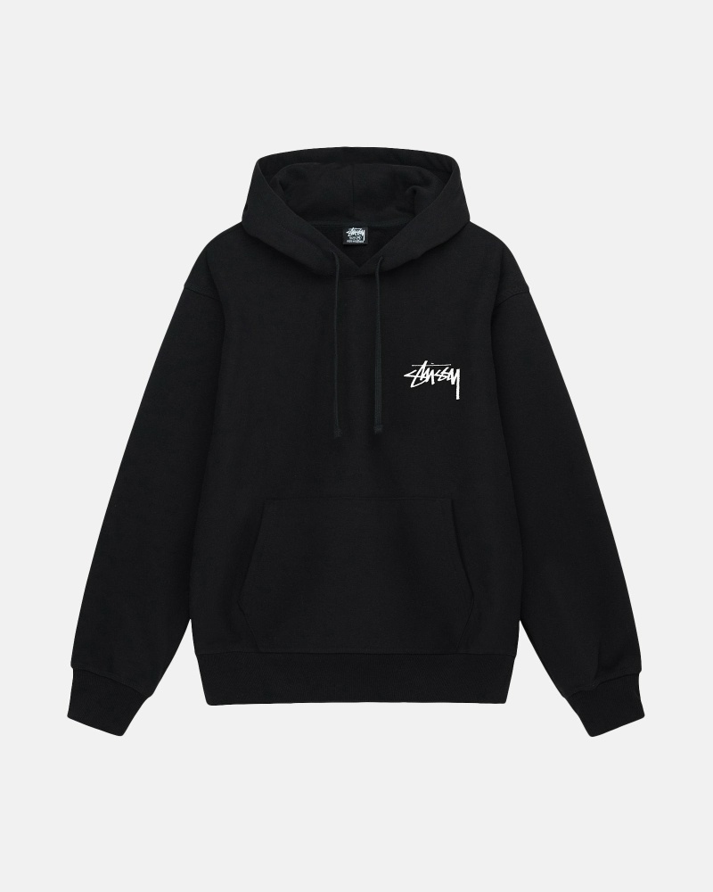 Black Men's Stussy Diced Out Hoodies | AU0000034