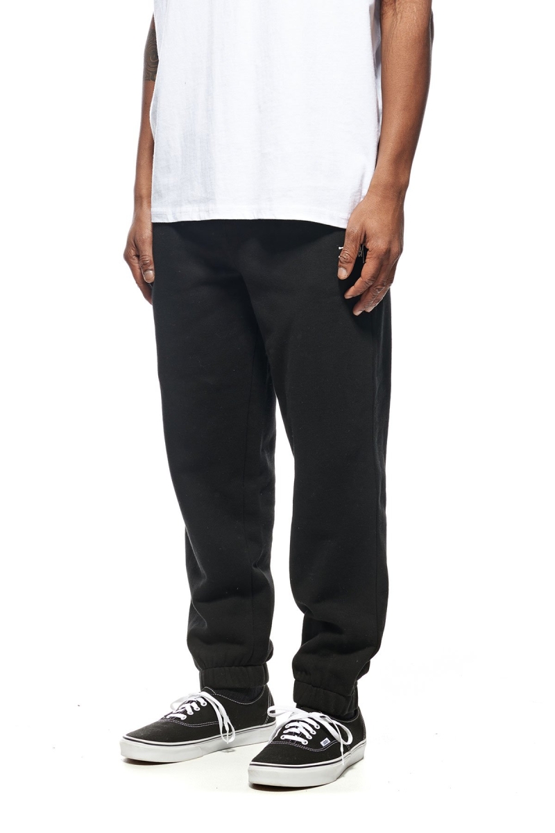 Black Men's Stussy Graffiti Fleece Trackpant Sportswear | AU0000765