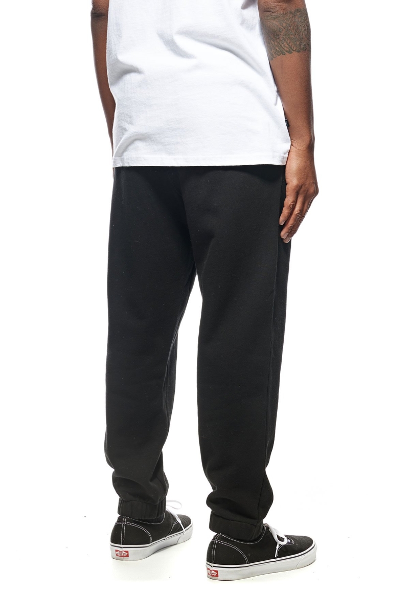 Black Men's Stussy Graffiti Fleece Trackpant Sportswear | AU0000765