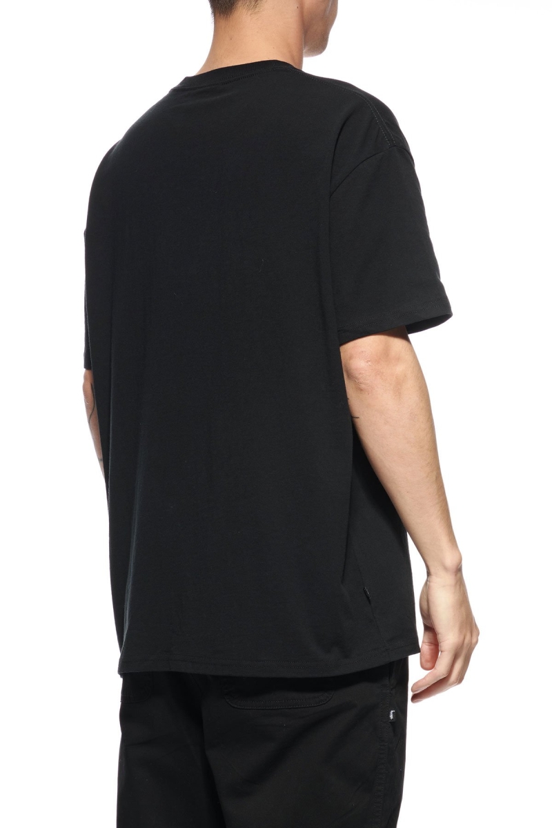 Black Men's Stussy Graffiti Label SS T Shirts | AU0000178