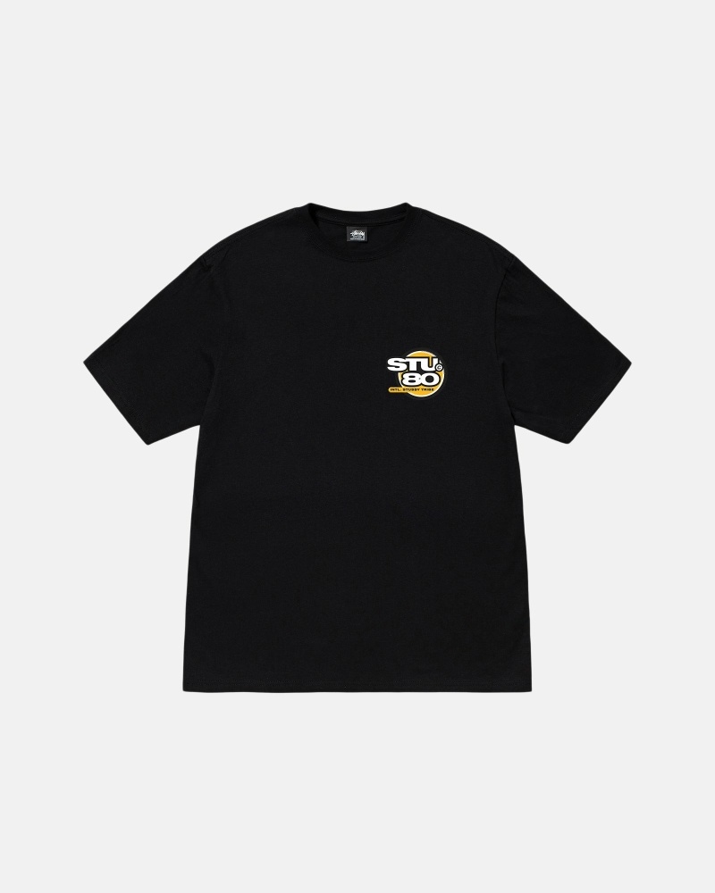 Black Men's Stussy Hot 80 T Shirts | AU0000214