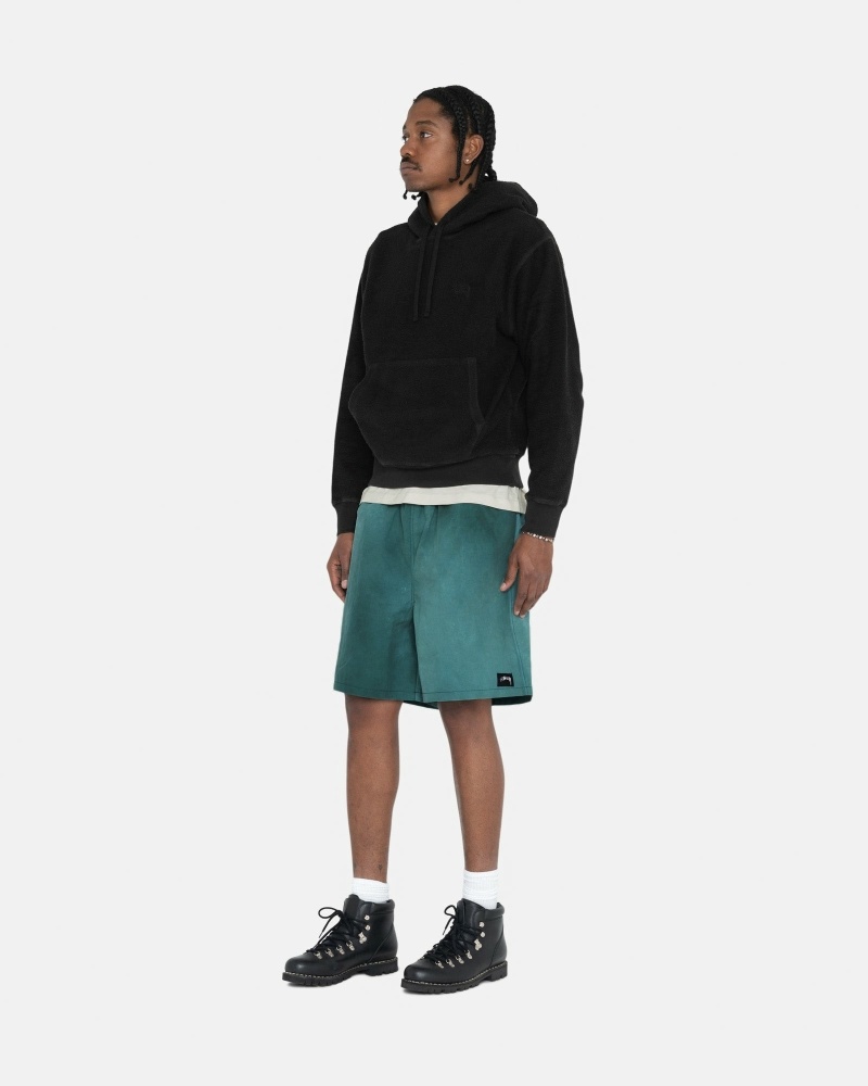 Black Men's Stussy Inside Out Fleece Hoodies | AU0000045