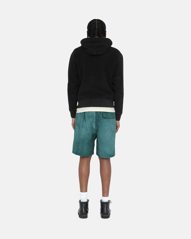 Black Men's Stussy Inside Out Fleece Hoodies | AU0000045