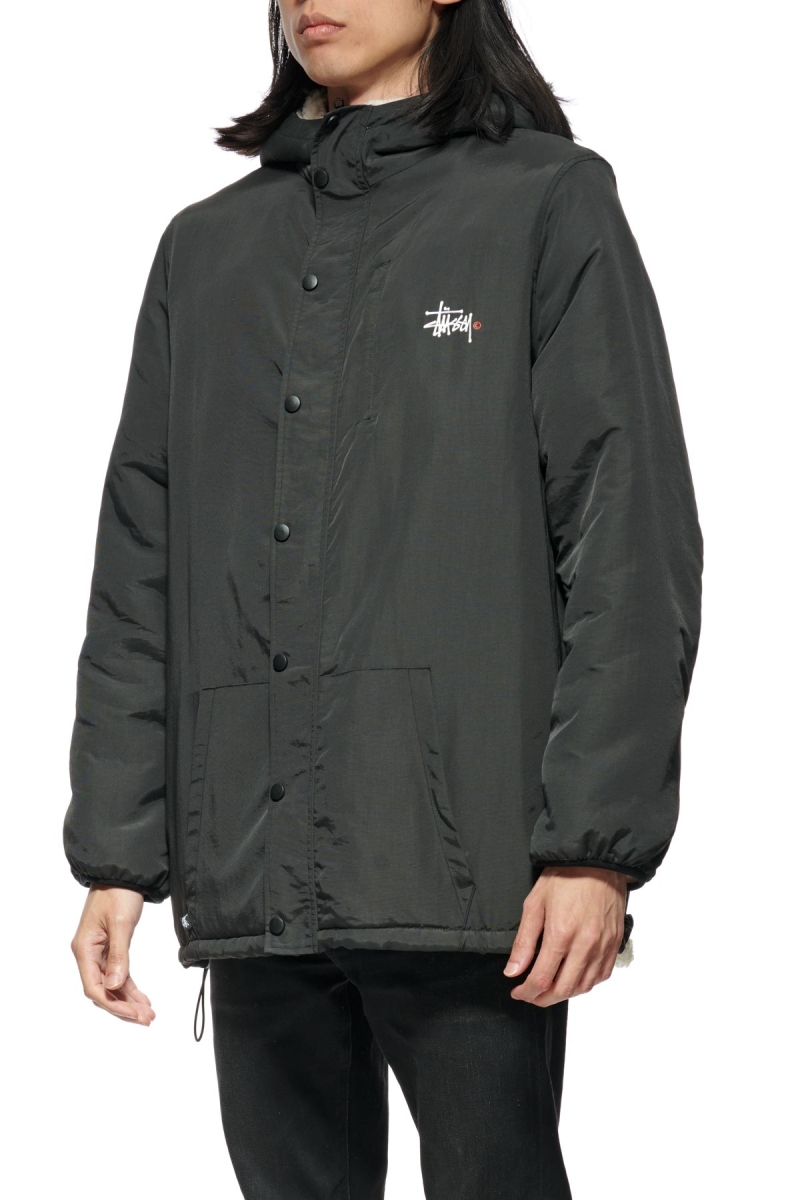 Black Men's Stussy Kirkwood Reversible Jackets | AU0000349