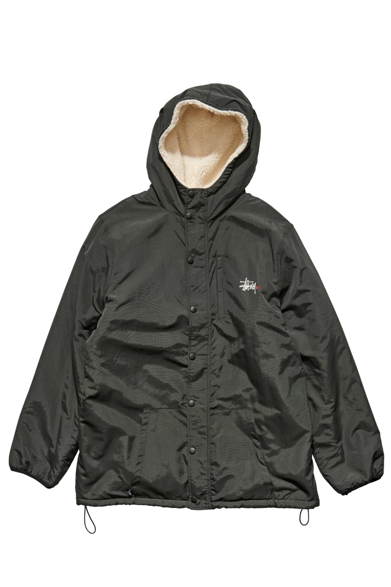 Black Men\'s Stussy Kirkwood Reversible Jackets | AU0000349