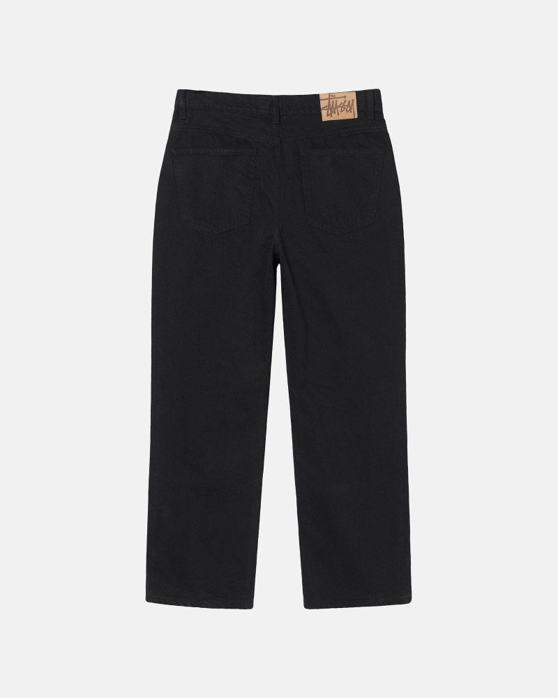 Black Men's Stussy Overdyed Classic Jeans | AU0000523