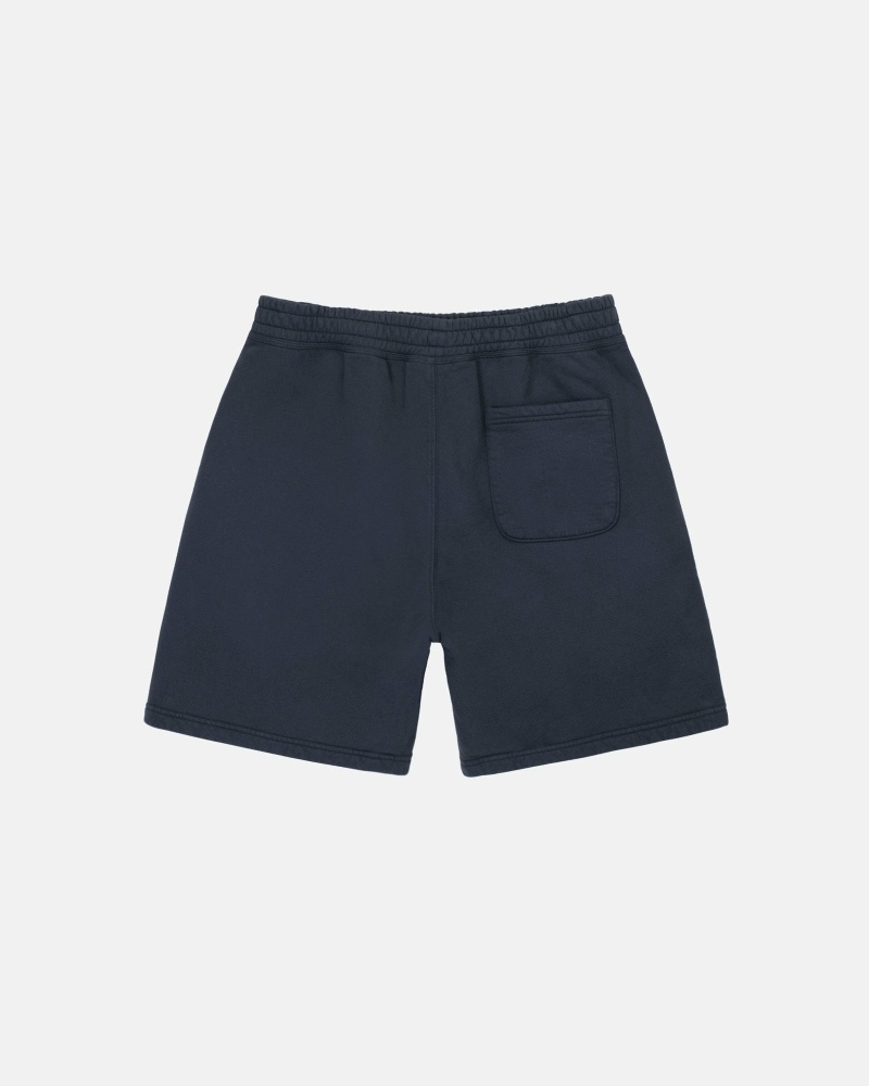 Black Men's Stussy Overdyed Stock Logo Shorts | AU0000655