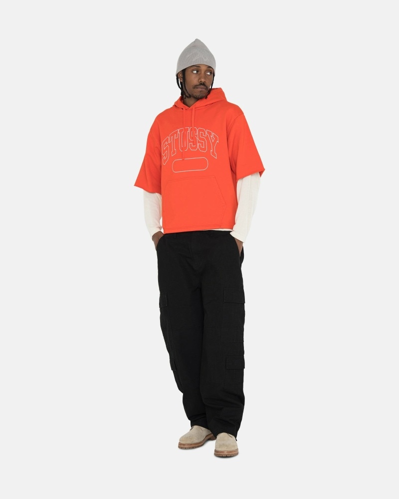 Black Men's Stussy Ripstop Surplus Cargo Pants | AU0000590