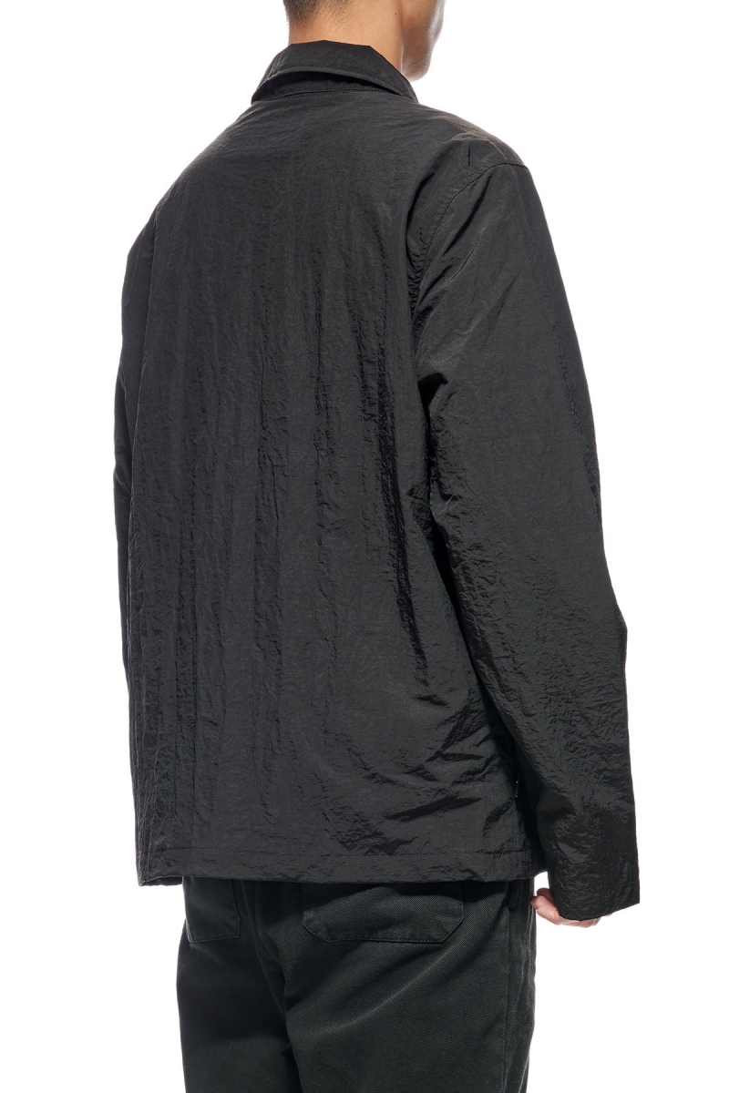 Black Men's Stussy Sid Taslon Jackets | AU0000360