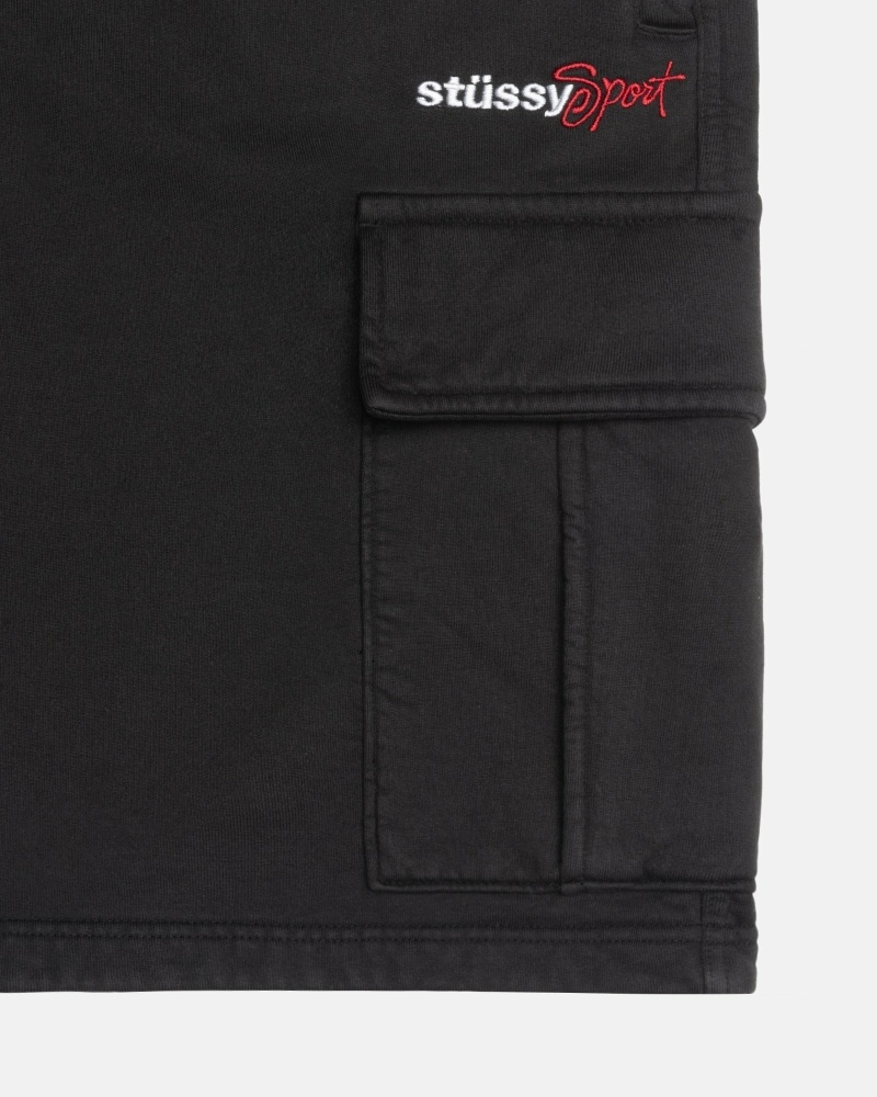 Black Men's Stussy Sport Cargo Cargo Pants | AU0000597