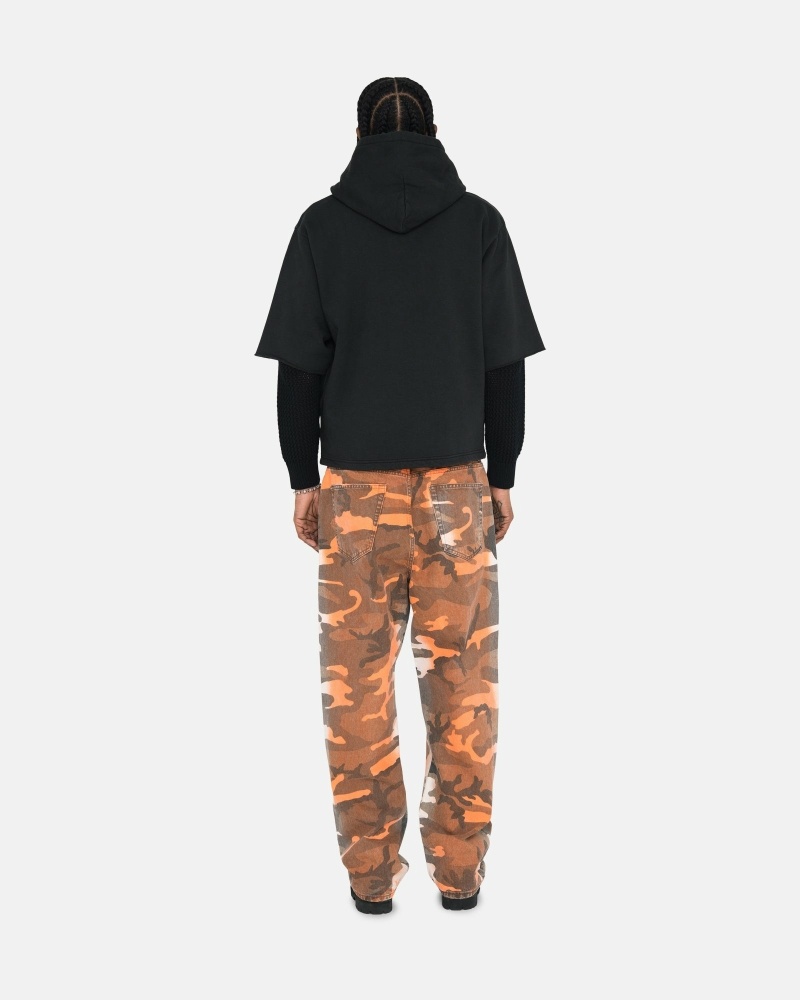 Black Men's Stussy Ss Boxy Cropped Hoodies | AU0000071