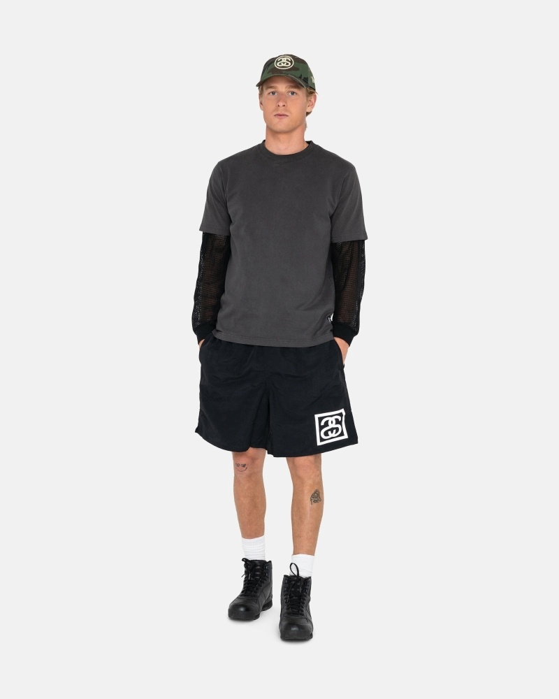 Black Men's Stussy Ss-Link Shorts | AU0000683