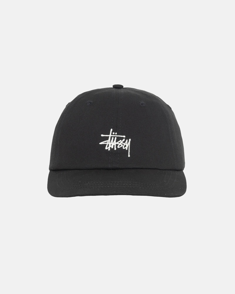 Black Men\'s Stussy Stock Low Pro Caps | AU0000491