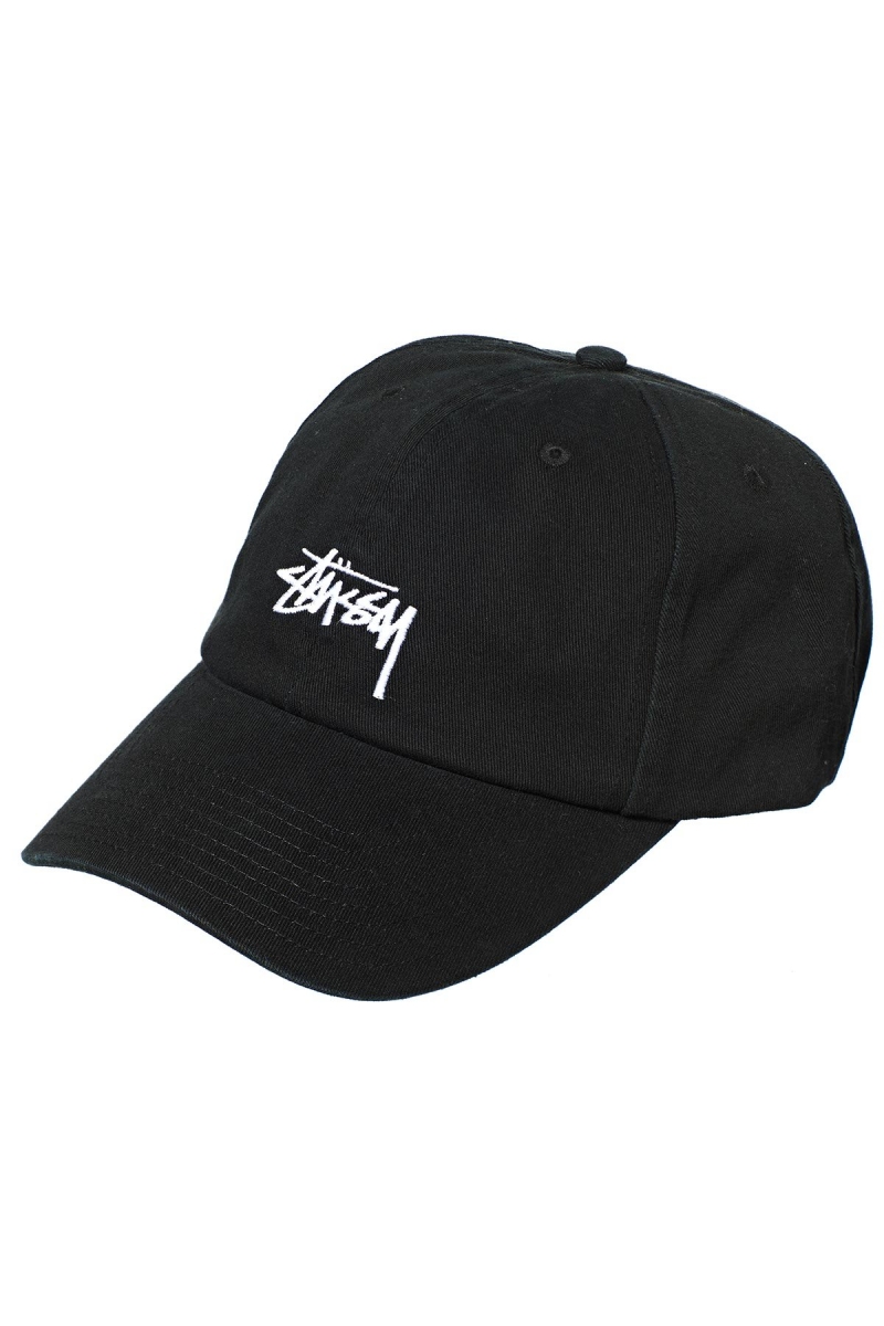 Black Men\'s Stussy Stock Low Pro Hats | AU0000494