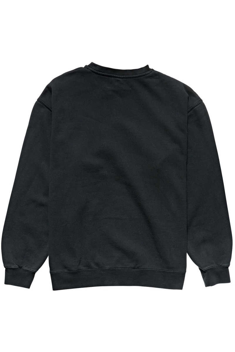 Black Men's Stussy Stock Shadow Crew Sweaters | AU0000852