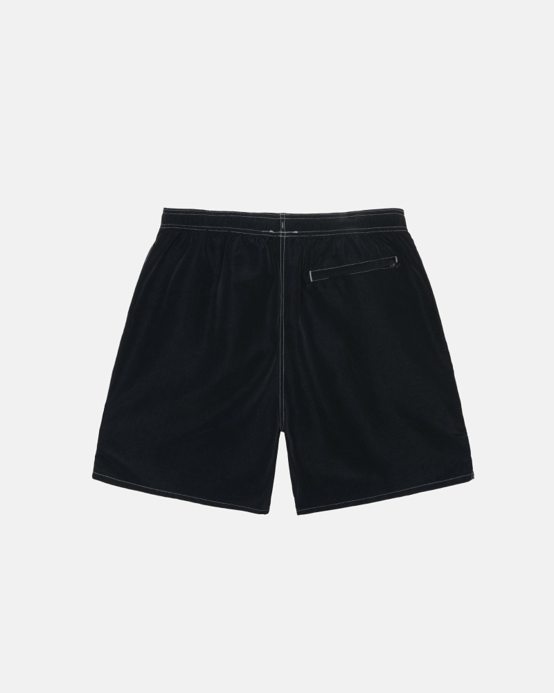 Black Men's Stussy Surfman Patch Shorts | AU0000704