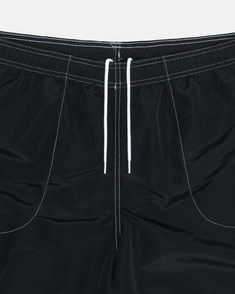 Black Men's Stussy Surfman Patch Shorts | AU0000704