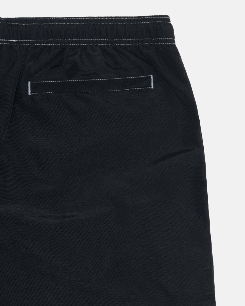 Black Men's Stussy Surfman Patch Shorts | AU0000704