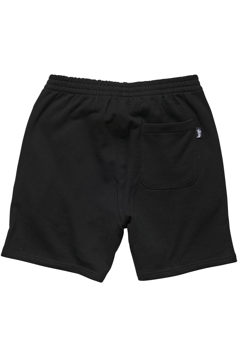 Black Men's Stussy Text Fleece Short Sportswear | AU0000791