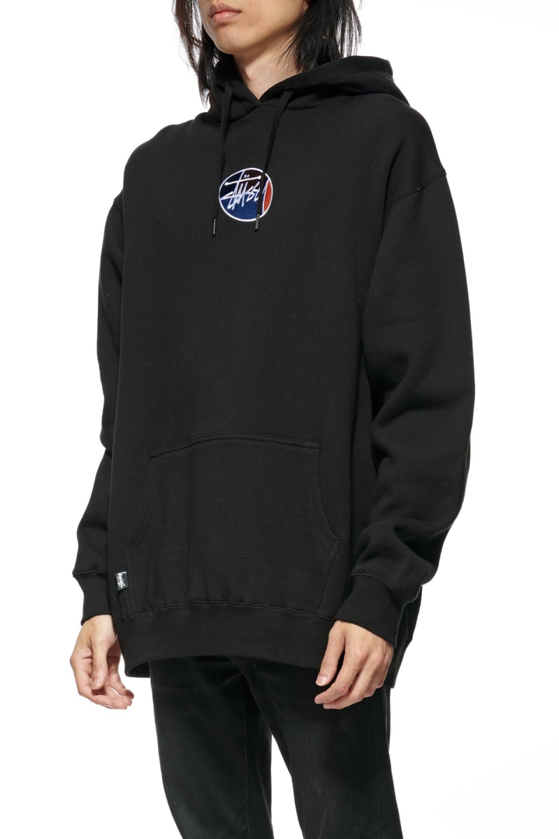 Black Men's Stussy Trivial Pursuit Hoodies | AU0000089