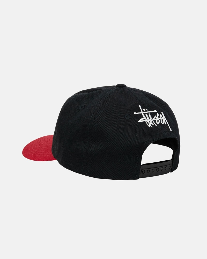 Black Red Men's Stussy Vintage S Low Pro Caps | AU0000507