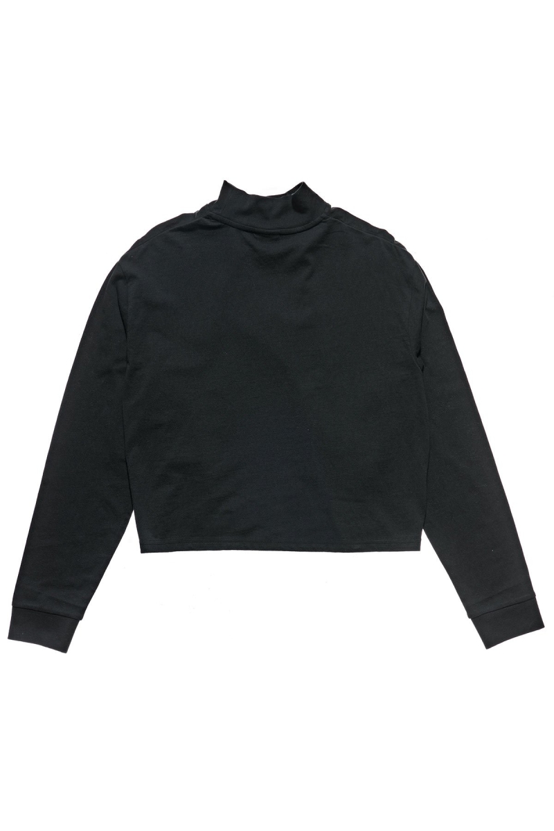 Black Women's Stussy Design Corp. Mock Neck LS Sweatshirts | AU0000912