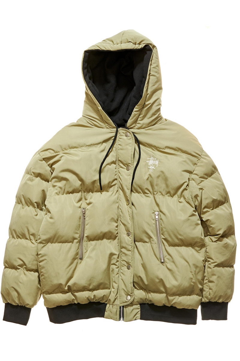 Black Women's Stussy Fowler Reversible Puffa Jackets | AU0000339