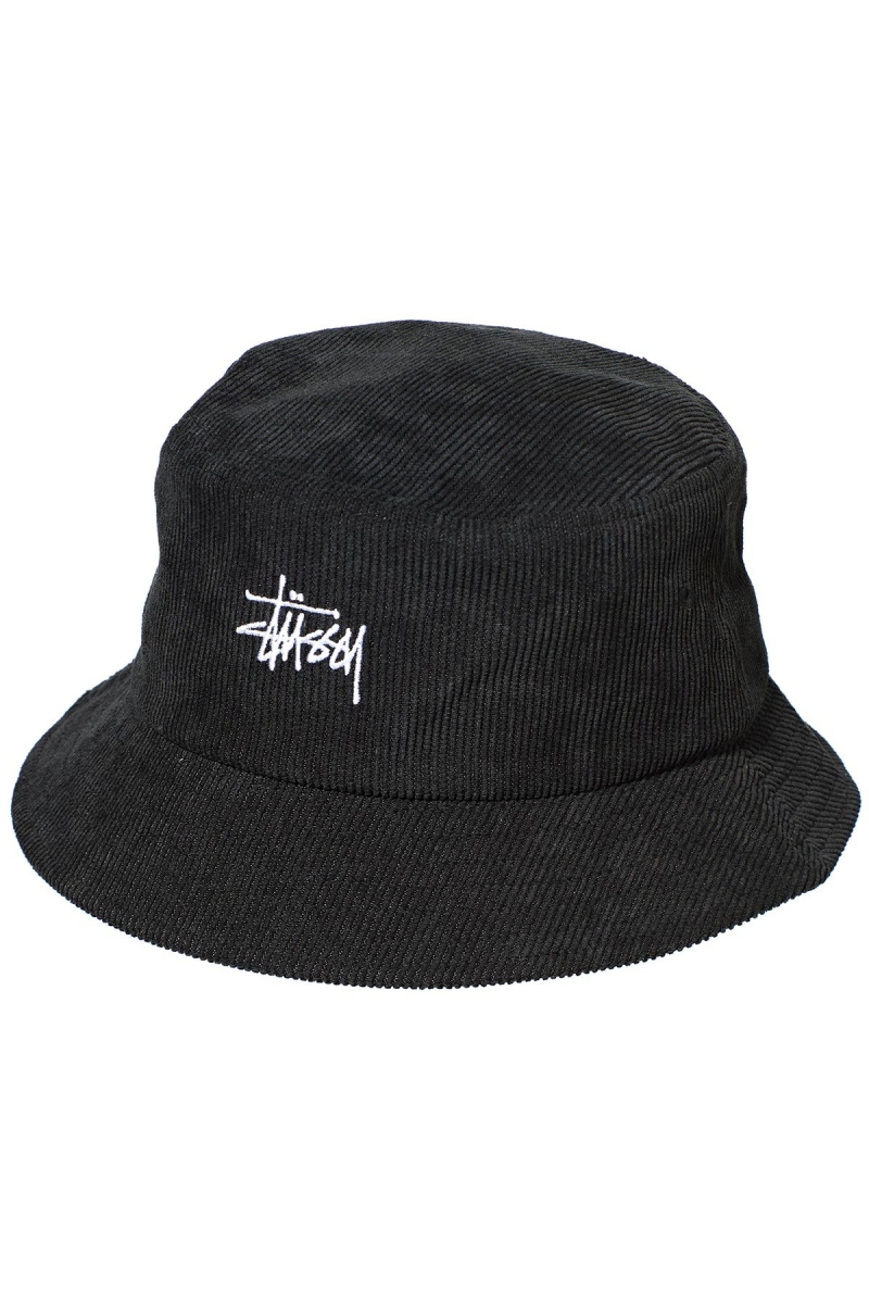 Black Women\'s Stussy Graffiti Cord Bucket Hats | AU0000442