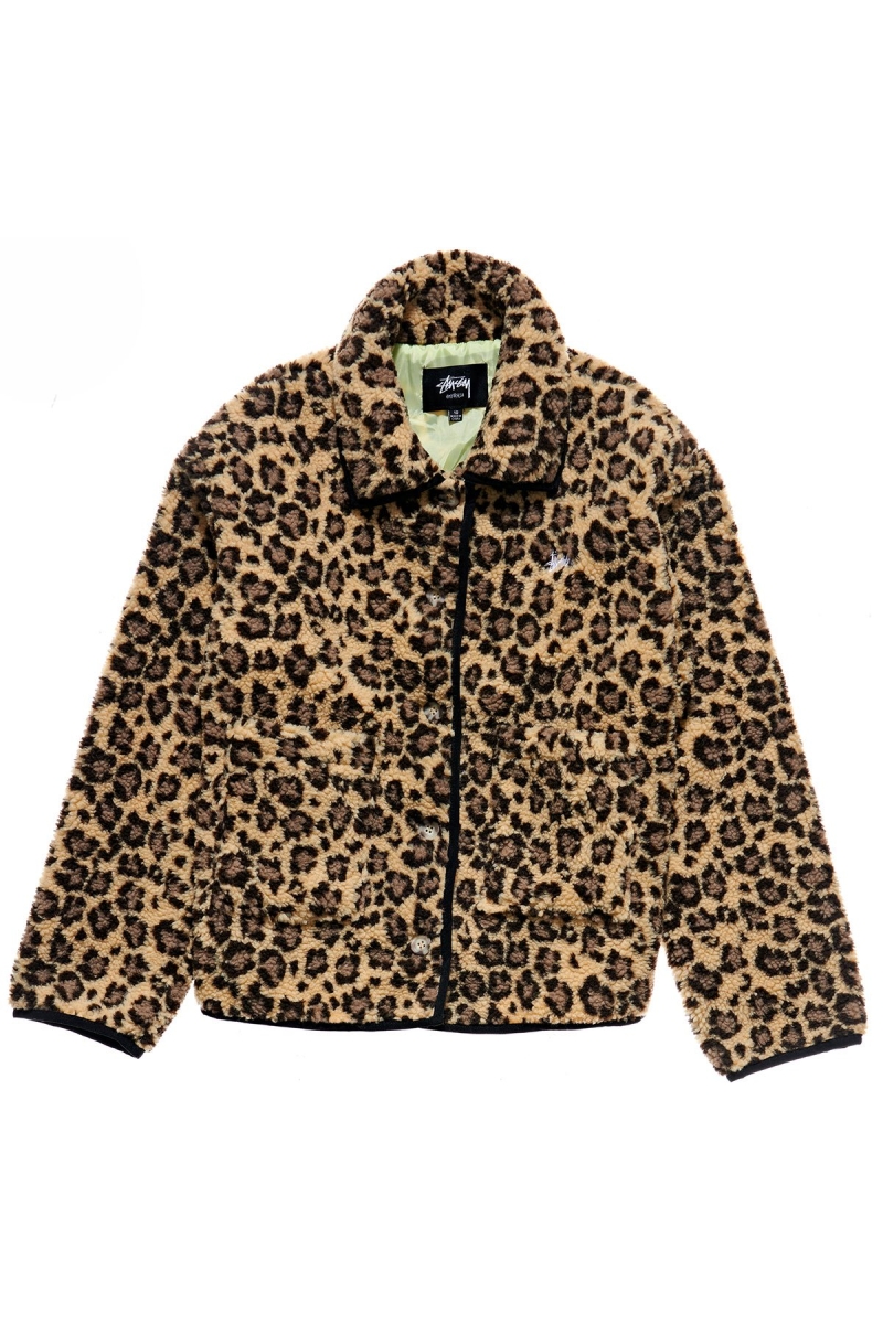 Black Women\'s Stussy Graffiti Sherpa Coaches Jackets | AU0000345