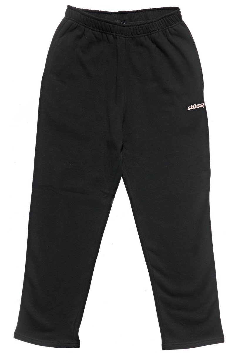 Black Women\'s Stussy Italic Crop Sweatpant Sweatpants | AU0000879