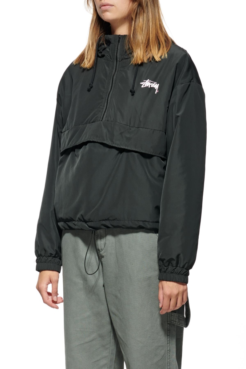 Black Women's Stussy Kelly Windbreaker Puffa Jackets | AU0000347