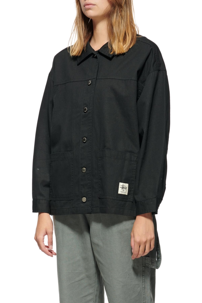 Black Women's Stussy Lawrence Workwear Jackets | AU0000352