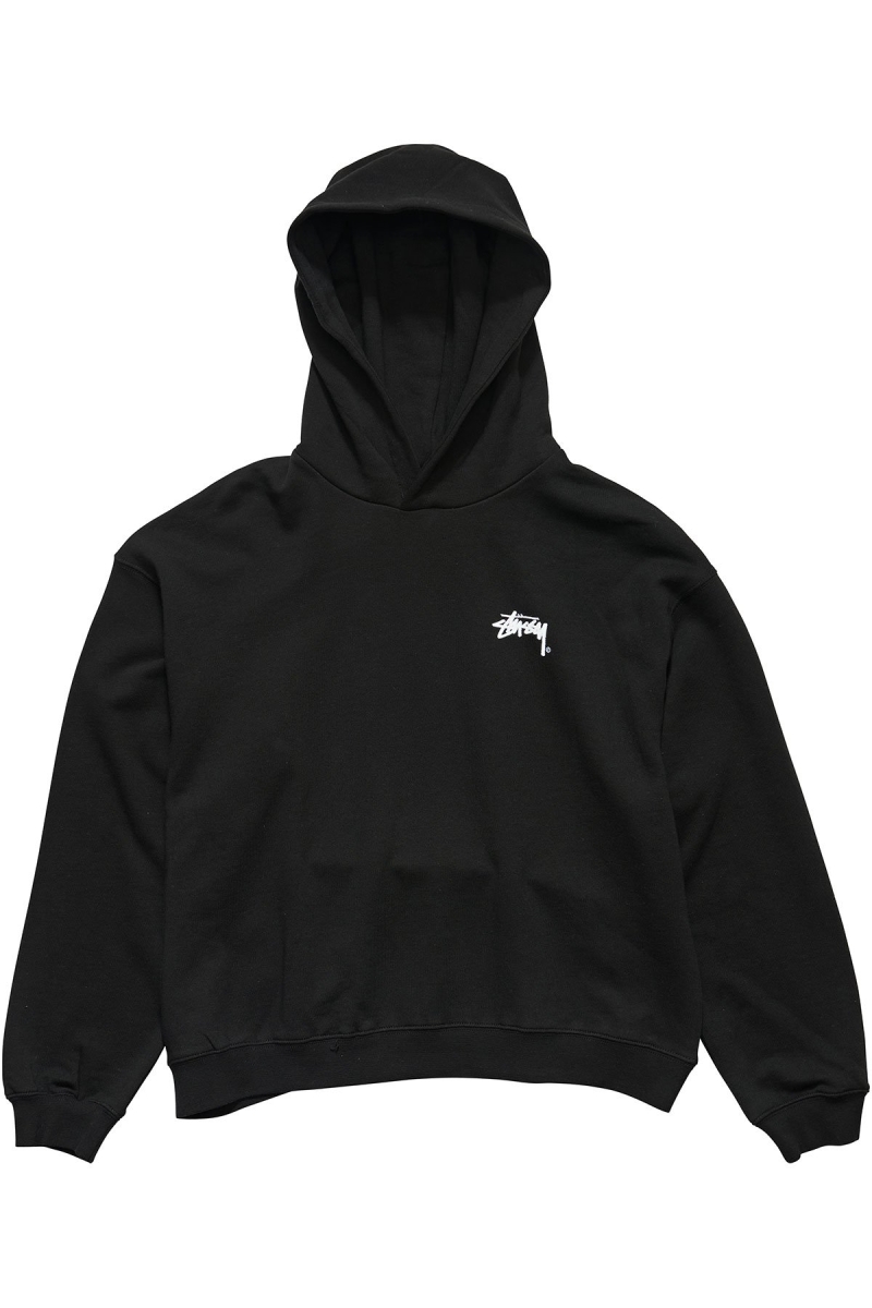 Black Women\'s Stussy Player Fleece Hood Sportswear | AU0000781