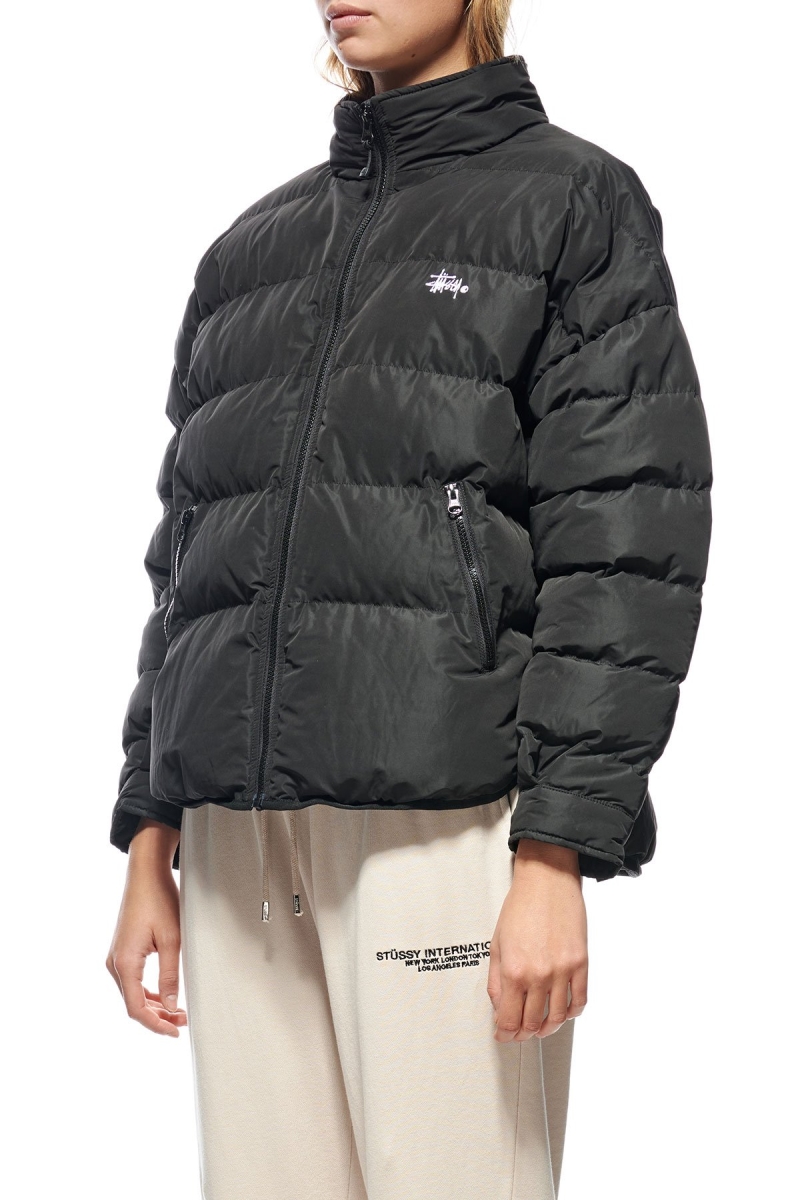 Black Women's Stussy River Lightweight Puffa Jackets | AU0000353