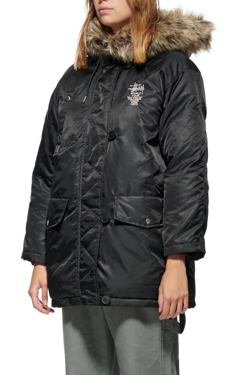 Black Women's Stussy Ryerson Military Jackets | AU0000355