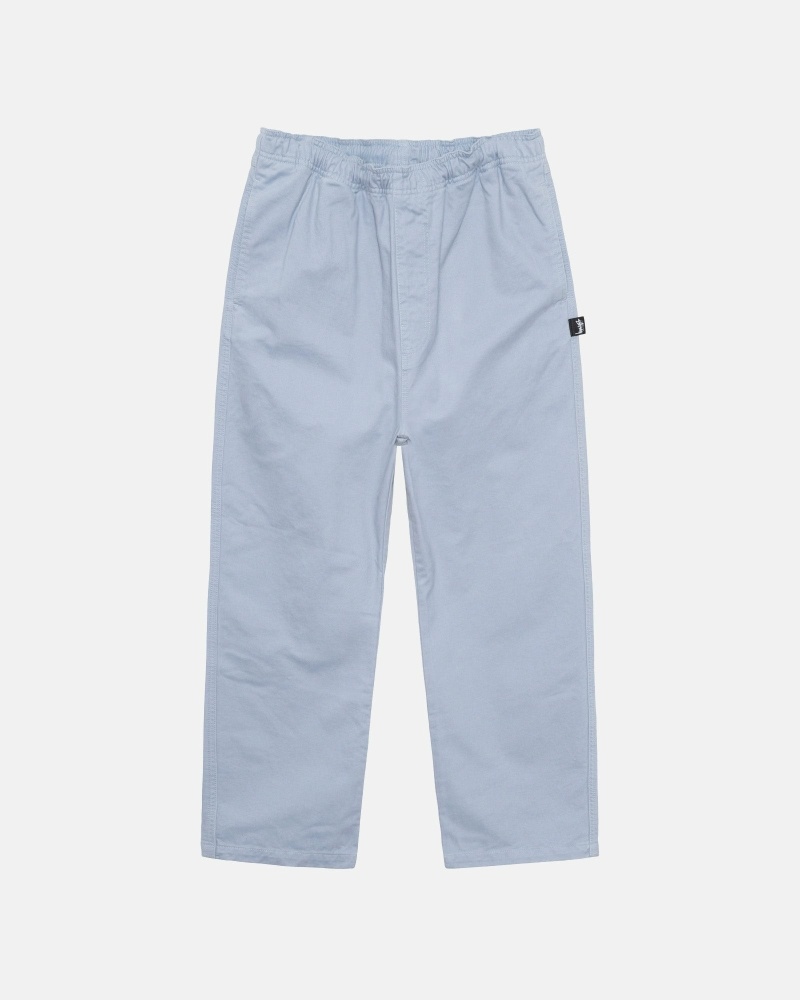 Blue Men\'s Stussy Brushed Beach Pants | AU0000540