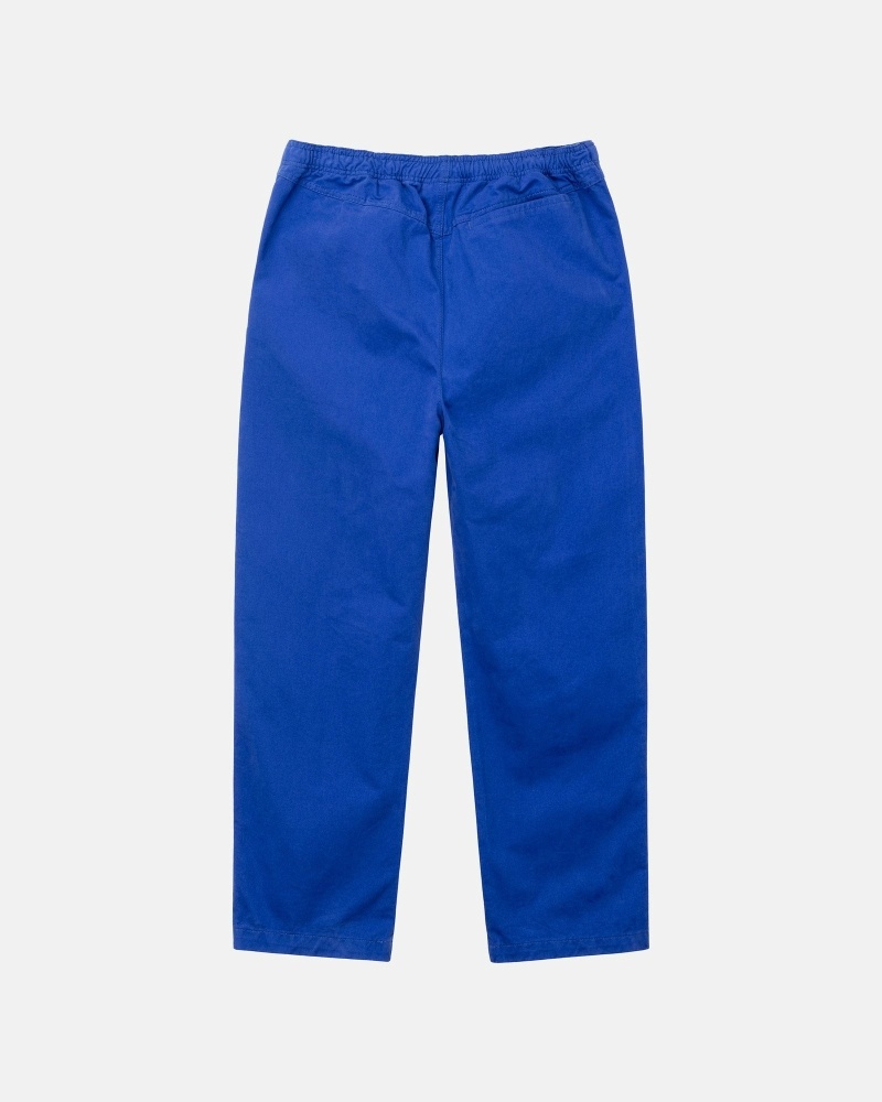 Blue Men's Stussy Brushed Beach Pants | AU0000547