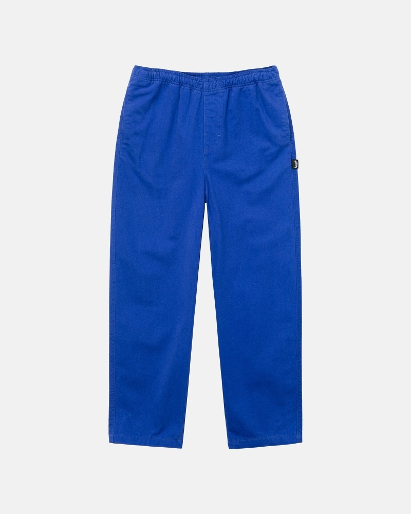 Blue Men\'s Stussy Brushed Beach Pants | AU0000547