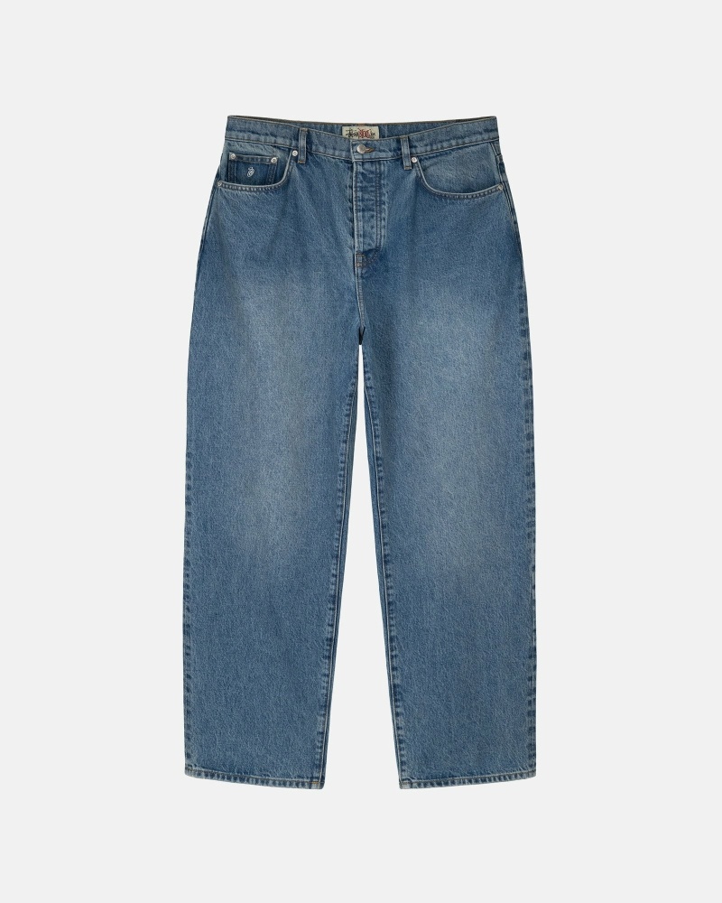 Blue Men\'s Stussy Denim Big O Jeans | AU0000518