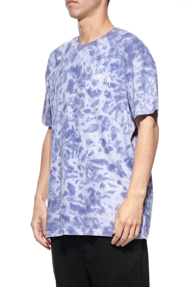 Blue Men's Stussy Designs Tie Dye T Shirts | AU0000155