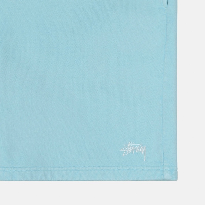 Blue Men's Stussy Overdyed Stock Logo Shorts | AU0000656